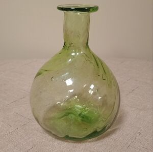 19TH. CENTURY STYLE HAND BLOWN SWIRLED FLASK